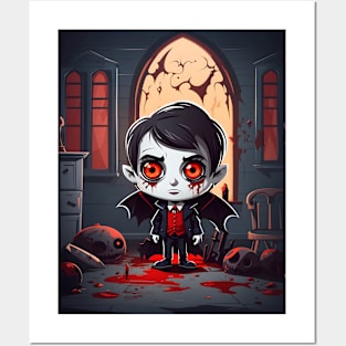 Cute Halloween Vampire Posters and Art